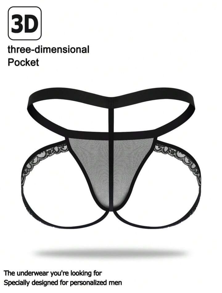 Eclipse Lace Open-Back Thong